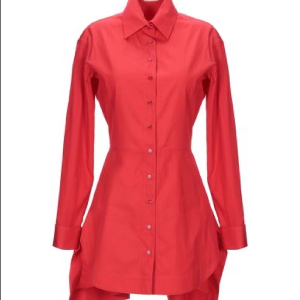 Alaia Solid Color Shirts & Blouses In Red 40 size
